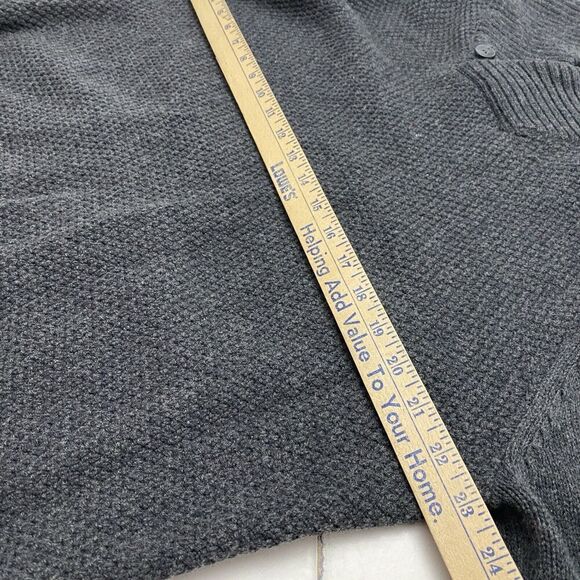 New Old Navy Men's Dark Gray Shawl Collar Wool Blend Sweater  Size XL/TG Grandpa - Picture 10 of 15